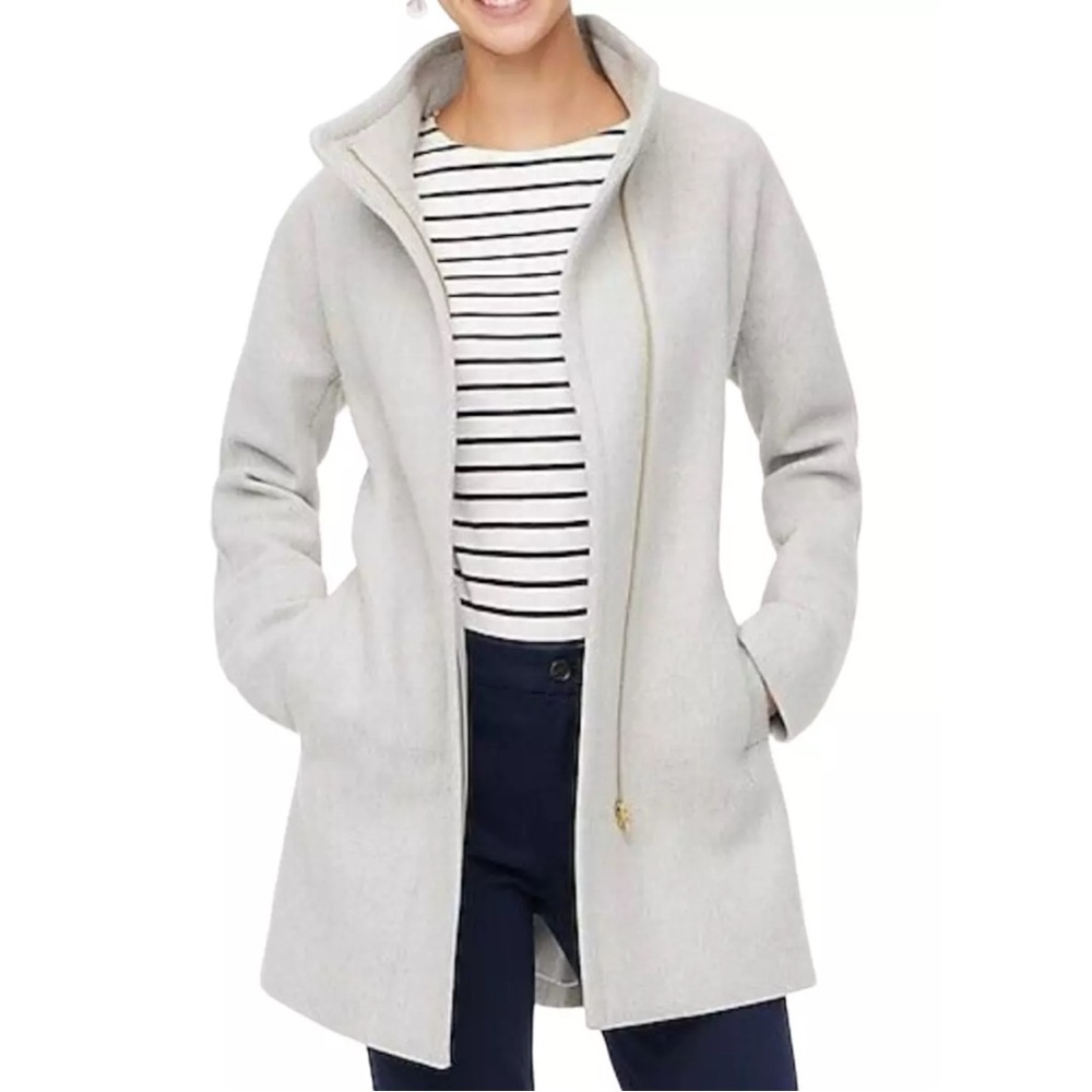 Coat Wool By J. Crew In Grey, Size: 1x